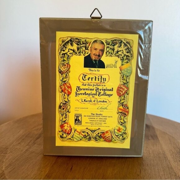 L Kersh of London Horological Collage Art Signed Big Ben Locomotive  Rolls Royce - Picture 6 of 14